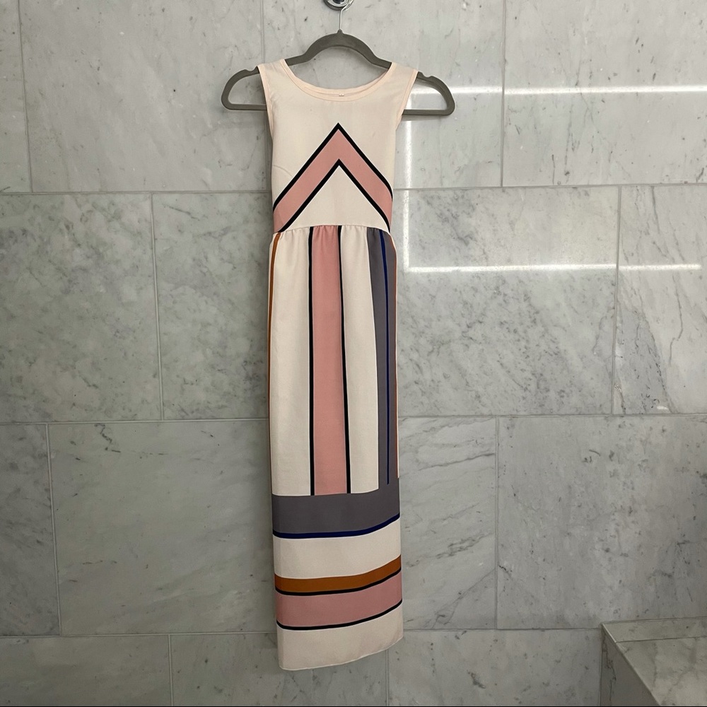Geometric Maternity Dress Medium Large Striped